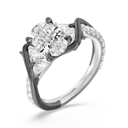 Enchanted Star Villains Maleficent 3-3/4 CT. T.W. Oval Certified Lab-Created Diamond Thorn Engagement Ring in White Gold