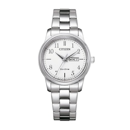 Ladies’ Citizen Eco-Drive® Dress Classic Watch with White Dial (Model: EW3261-57A)