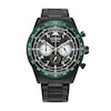 Thumbnail Image 1 of Men’s Citizen Eco-Drive® Casual Sport Black and Green IP Chronograph Watch with Black Dial (Model: CA4555-81E)