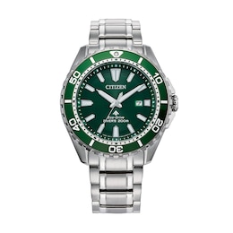 Men’s Citizen Eco-Drive® Promaster Dive Watch with Green Dial (Model: BN0199-53X)