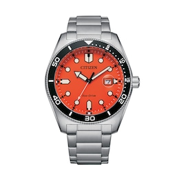 Men’s Citizen Eco-Drive® Casual Sport Watch with Orange Dial (Model: AW1760-81X)