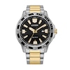 Thumbnail Image 1 of Men’s Citizen Eco-Drive® Casual Sport Two-Tone IP Watch with Textured Black Dial (Model; AW1706-52E)