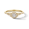 Thumbnail Image 1 of 1/4 CT. T.W. Diamond Frame Vintage-Style Promise Ring in 10K Gold