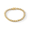 Thumbnail Image 1 of Diamond Accent San Marco Link Bracelet in Sterling Silver with 18K Gold Plate - 7.25”