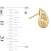 Thumbnail Image 3 of 1/6 CT. T. W. Diamond Teardrop Stud Earrings in Sterling Silver with 14K Gold Plate