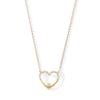 Thumbnail Image 1 of 1/5 CT. T.W. Diamond Heart Necklace in Sterling Silver with 14K Gold Plate