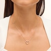 Thumbnail Image 2 of 1/5 CT. T.W. Diamond Heart Necklace in Sterling Silver with 14K Gold Plate