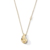 Thumbnail Image 1 of 1/10 CT. T. W. Diamond Teardrop Necklace in Sterling Silver with 14K Gold Plate