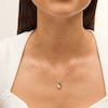 Thumbnail Image 2 of 1/10 CT. T. W. Diamond Teardrop Necklace in Sterling Silver with 14K Gold Plate