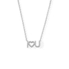 Thumbnail Image 1 of 1/10 CT. T.W. Diamond “I Heart You” Necklace in Sterling Silver