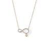 Thumbnail Image 1 of 1/8 CT. T.W. Diamond Infinity Heart Dangle Necklace in Sterling Silver with 14K Gold Plate