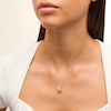 Thumbnail Image 2 of 1/20 CT. T. W. Diamond Teardrop Necklace in Sterling Silver with 14K Gold Plate