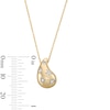 Thumbnail Image 3 of 1/20 CT. T. W. Diamond Teardrop Necklace in Sterling Silver with 14K Gold Plate