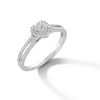 Thumbnail Image 3 of 1/4 CT. T.W. Heart-Shaped Multi-Diamond Frame Split Shank Promise Ring in 10K White Gold