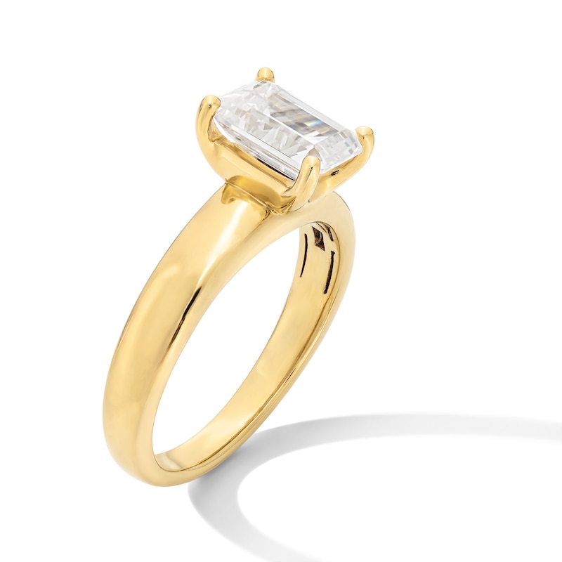 Main Image 2 of 2 CT. Emerald-Cut Certified Lab-Created Diamond Solitaire Engagement Ring in 14K Gold (F/VS2)