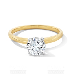 1 CT. Certified Lab-Created Diamond Solitaire Engagement Ring in 14K Two-Tone Gold (F/VS2)