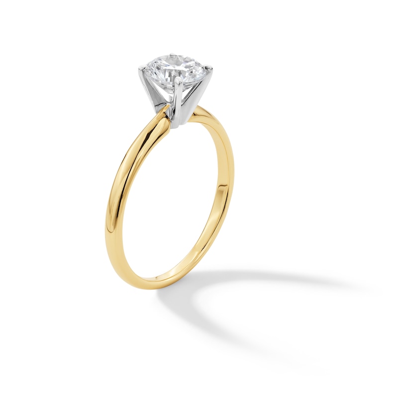 Main Image 2 of 1 CT. Certified Lab-Created Diamond Solitaire Engagement Ring in 14K Two-Tone Gold (F/VS2)