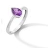 Thumbnail Image 2 of Pear-Shaped Amethyst Solitaire Pendant, Ring and Stud Earrings Set in Sterling Silver - Size 7