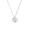 Thumbnail Image 1 of 1/3 CT. Certified Lab-Created Diamond Solitaire Heart Pendant in Sterling Silver (I/SI2)