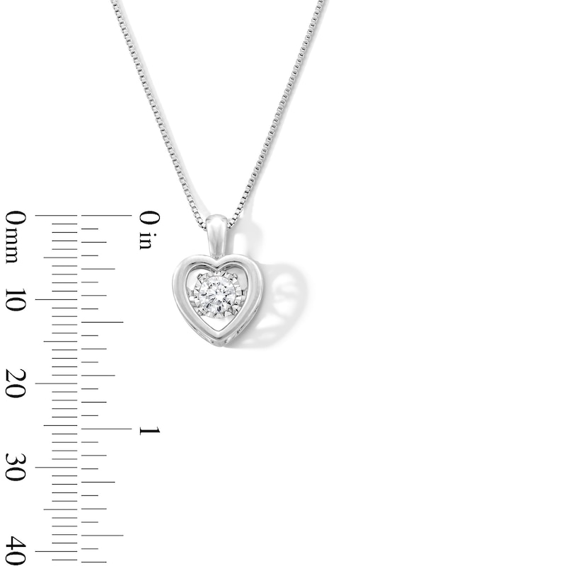 Main Image 3 of 1/3 CT. Certified Lab-Created Diamond Solitaire Heart Pendant in Sterling Silver (I/SI2)