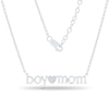 Thumbnail Image 1 of Diamond Accent “Boy Mom” Heart Necklace in Sterling Silver