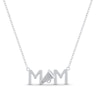 Thumbnail Image 1 of Diamond Accent Cheer “MOM” Necklace in Sterling Silver