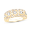 Thumbnail Image 1 of 1/2 CT. T.W. Diamond Wavy Border Ring in 10K Gold