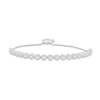 Thumbnail Image 1 of 2 CT. T.W. Diamond Frame Bolo Bracelet in 14K White Gold - 9.62&quot;