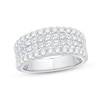 Thumbnail Image 1 of 2 CT. T.W. Princess-Cut and Round Diamond Multi-Row Anniversary Band in 14K White Gold