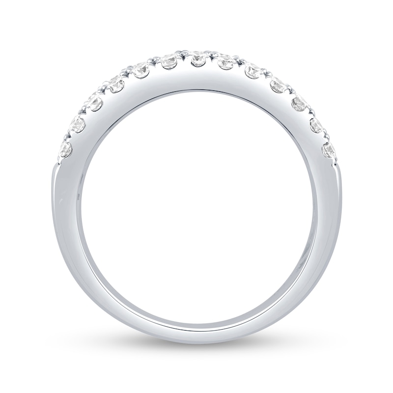 Main Image 2 of 2 CT. T.W. Princess-Cut and Round Diamond Multi-Row Anniversary Band in 14K White Gold