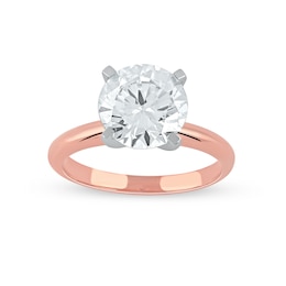 3 CT. Certified Lab-Created Diamond Solitaire Engagement Ring in 14K Two-Tone Gold (F/VS2)