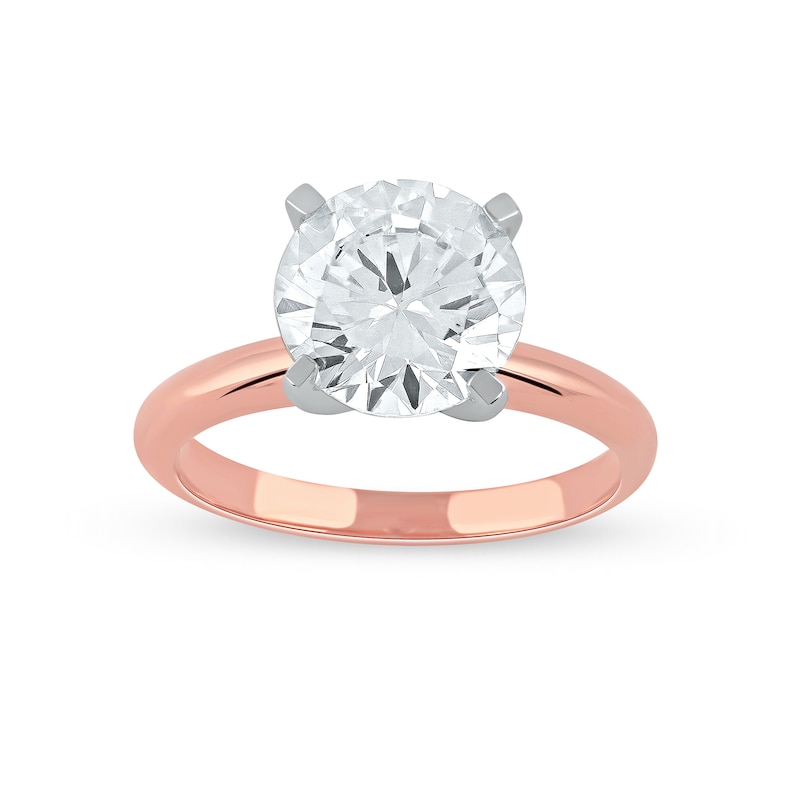 Main Image 1 of 3 CT. Certified Lab-Created Diamond Solitaire Engagement Ring in 14K Two-Tone Gold (F/VS2)