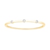 Thumbnail Image 1 of 1/3 CT. T.W. Diamond Station Cuff Bangle Bracelet in 14K Gold