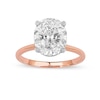 Thumbnail Image 1 of 3 CT. Oval Certified Lab-Created Diamond Solitaire Engagement Ring in 14K Two-Tone Gold (F/VS2)