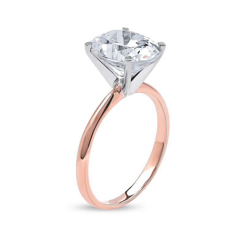 Main Image 2 of 3 CT. Oval Certified Lab-Created Diamond Solitaire Engagement Ring in 14K Two-Tone Gold (F/VS2)