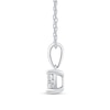 Thumbnail Image 2 of 1/2 CT. T.W. Quad Princess-Cut Diamond Frame Pendant in 10K White Gold - 19”