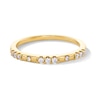 Thumbnail Image 1 of 1/8 CT. T.W. Certified Lab-Created Diamond Alternating Band in 10K Gold (F/VS2)