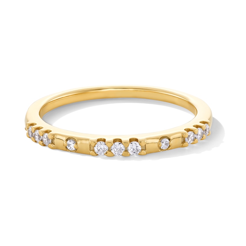 Main Image 1 of 1/8 CT. T.W. Certified Lab-Created Diamond Alternating Band in 10K Gold (F/VS2)