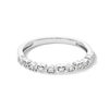 Thumbnail Image 1 of 1/10 CT. T.W. Diamond Alternating Heart Stackable Anniversary Band in 10K White Gold