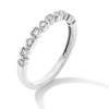 Thumbnail Image 3 of 1/10 CT. T.W. Diamond Alternating Heart Stackable Anniversary Band in 10K White Gold