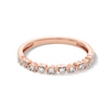 Thumbnail Image 1 of 1/10 CT. T.W. Diamond Alternating Heart Stackable Anniversary Band in 10K Rose Gold