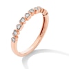 Thumbnail Image 3 of 1/10 CT. T.W. Diamond Alternating Heart Stackable Anniversary Band in 10K Rose Gold