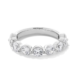 2 CT. T.W. Certified Lab-Created Diamond Nine Stone Anniversary Band in 14K White Gold (F/VS2)