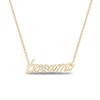 Thumbnail Image 1 of 1/10 CT. T.W. Heart-Shaped Multi-Diamond “Te Amo” Necklace in 10K Gold