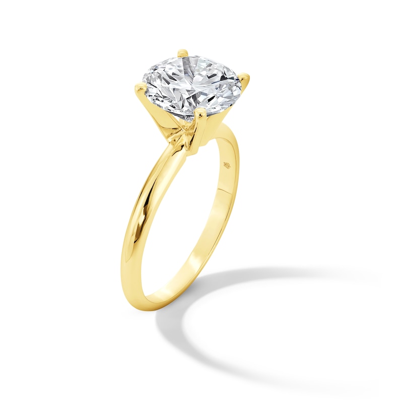 Main Image 2 of 3 CT. Certified Lab-Created Diamond Solitaire Engagement Ring in 14K Two-Tone Gold (F/VS2)