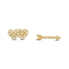 Thumbnail Image 1 of 1/15 CT. T.W. Hearts and Arrow Mismatch Stud Earrings in 10K Gold