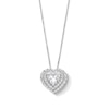 Thumbnail Image 1 of 1-1/2 CT. T.W. Certified Lab-Created Diamond Double Frame Heart Pendant in Sterling Silver (F/SI2)