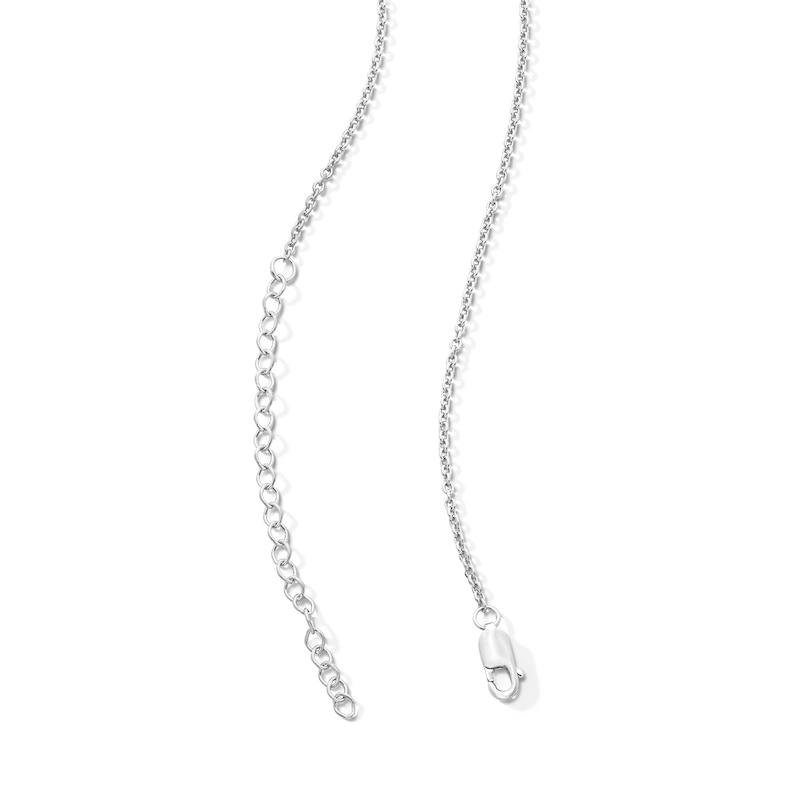 Main Image 3 of 1/20 CT. T.W. Diamond “LOVE” Necklace in Sterling Silver