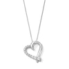 Thumbnail Image 1 of 1/2 CT. T.W. Certified Lab-Created Diamond Tilted Crossover Heart Pendant in Sterling Silver (I/SI2)