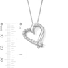 Thumbnail Image 3 of 1/2 CT. T.W. Certified Lab-Created Diamond Tilted Crossover Heart Pendant in Sterling Silver (I/SI2)